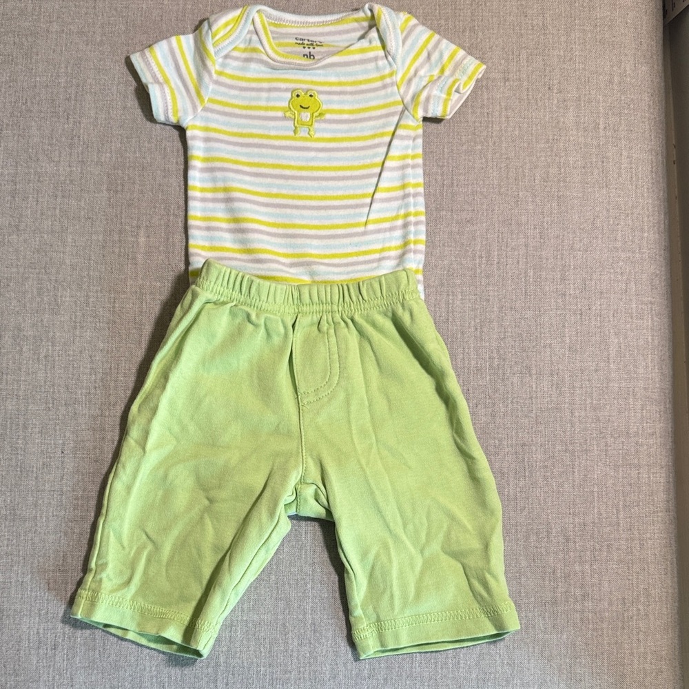 Carter's Striped Baby Bodysuit in Yellow and Blue